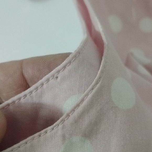 Vintage Laura Ashley Pink Polka Dot Cottagecore Coquette Girly Jumpsuit/Jumper - Picture 12 of 14